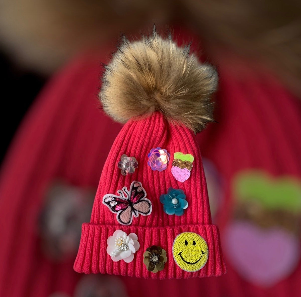 Pink butterfly hat