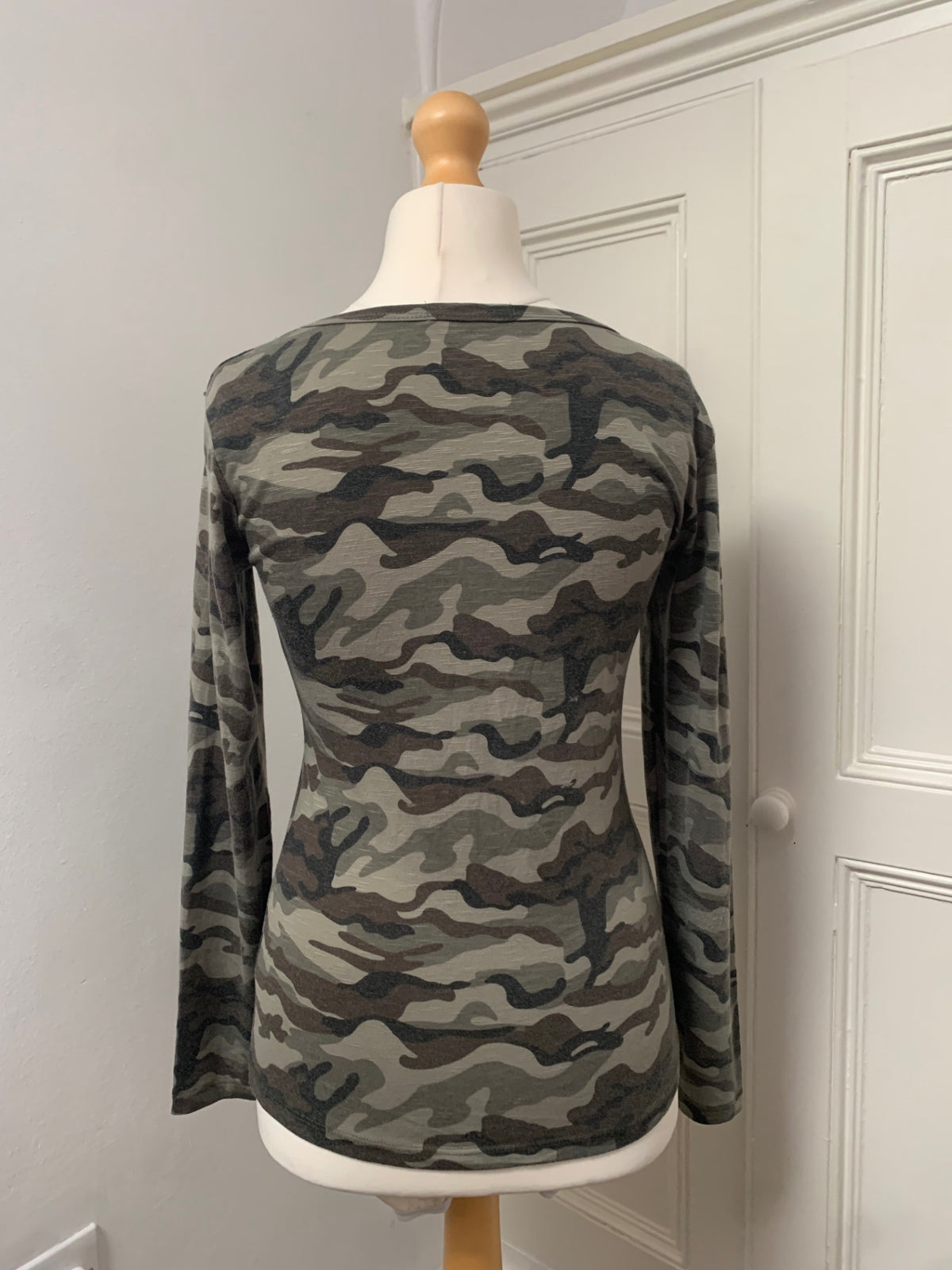y2k camo studded top