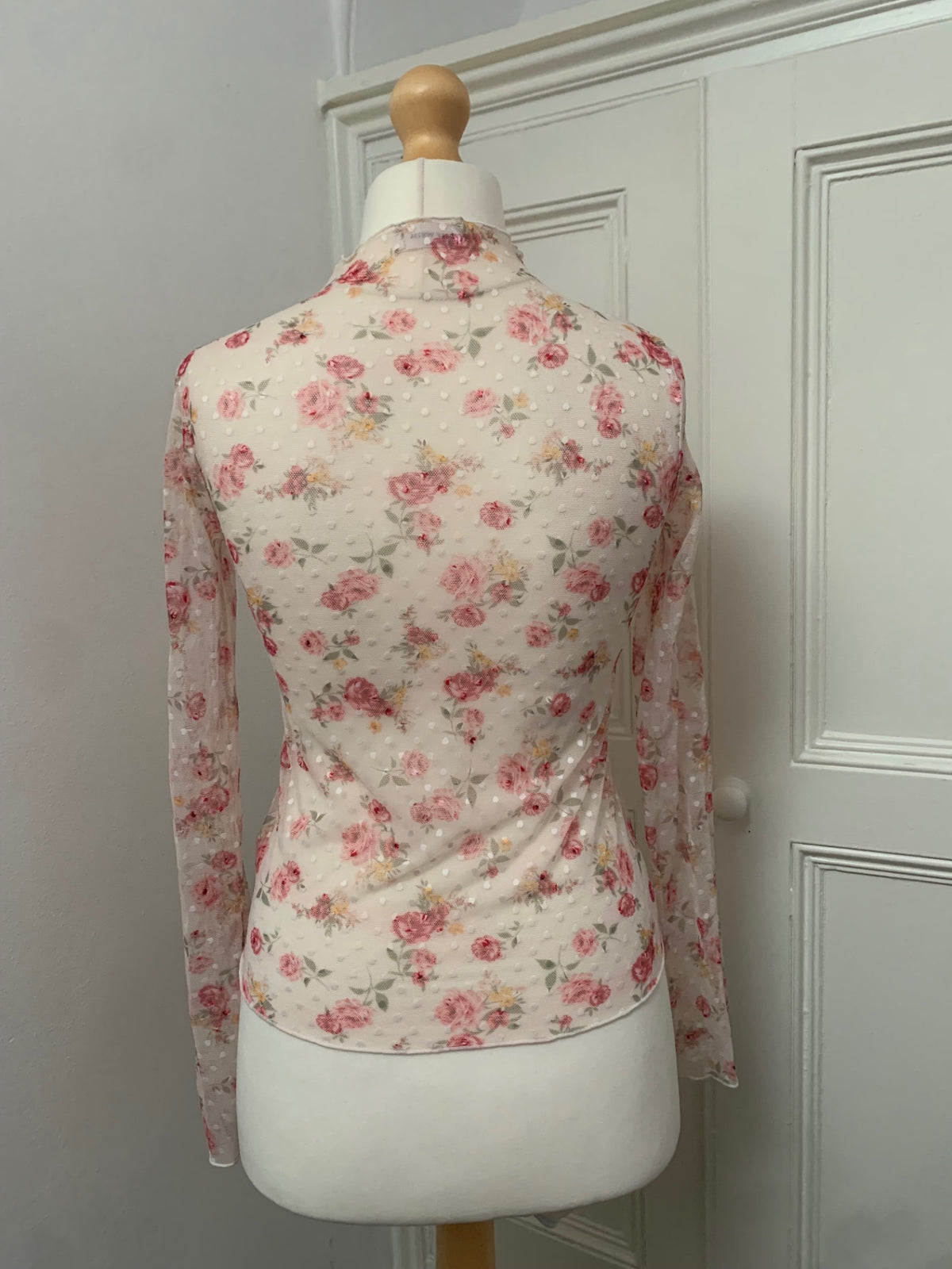 tally weijl mesh floral top