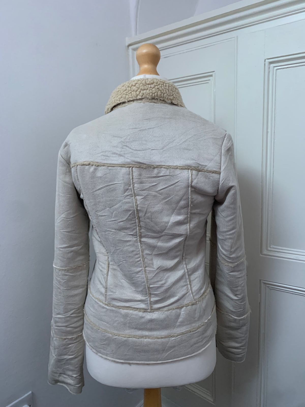cream zip up jacket 