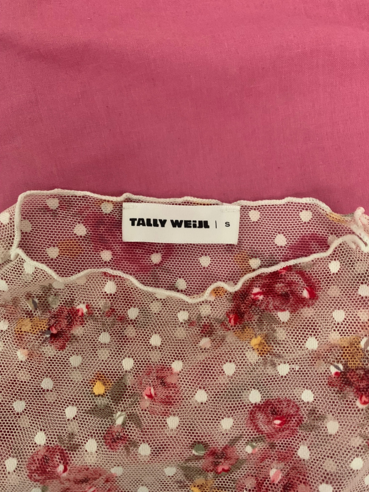 tally weijl mesh floral top