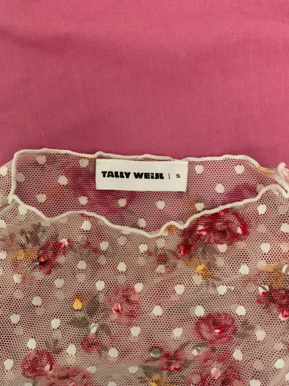 tally weijl mesh floral top