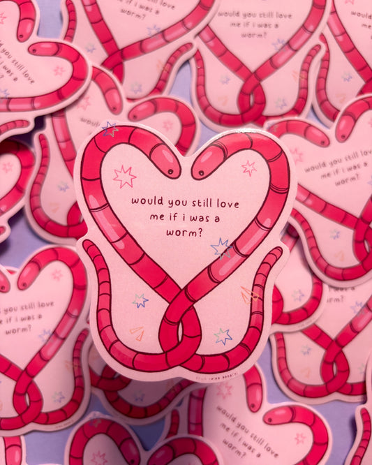 Love Worms Vinyl Sticker