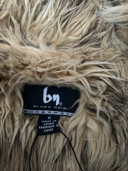 camel brown faux fur jacket 