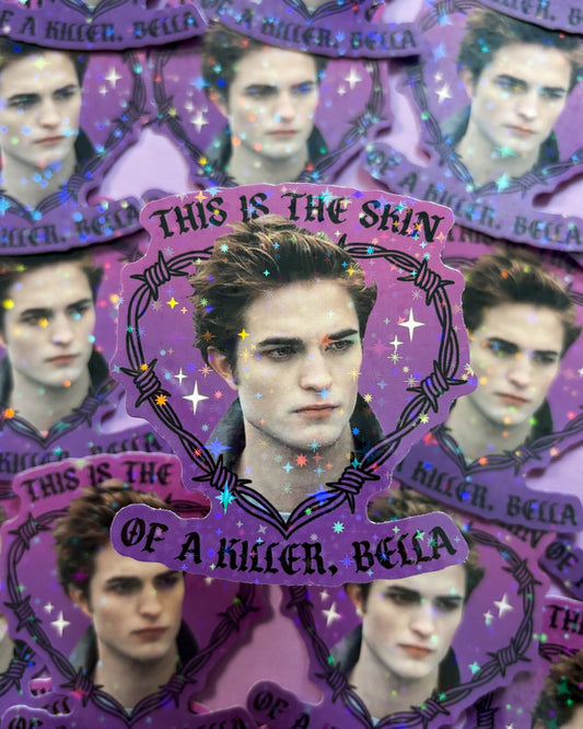 Edward Cullen Twilight Holographic Sparkle Vinyl Sticker