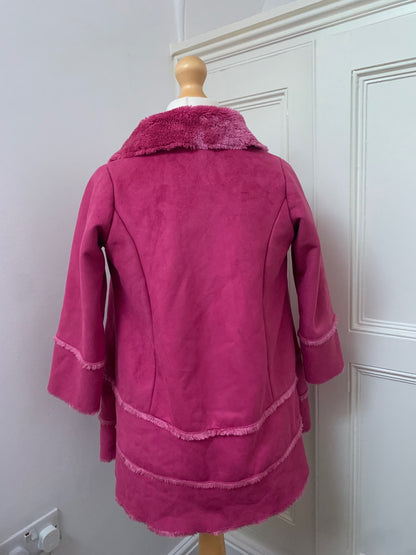 pink button up coat 