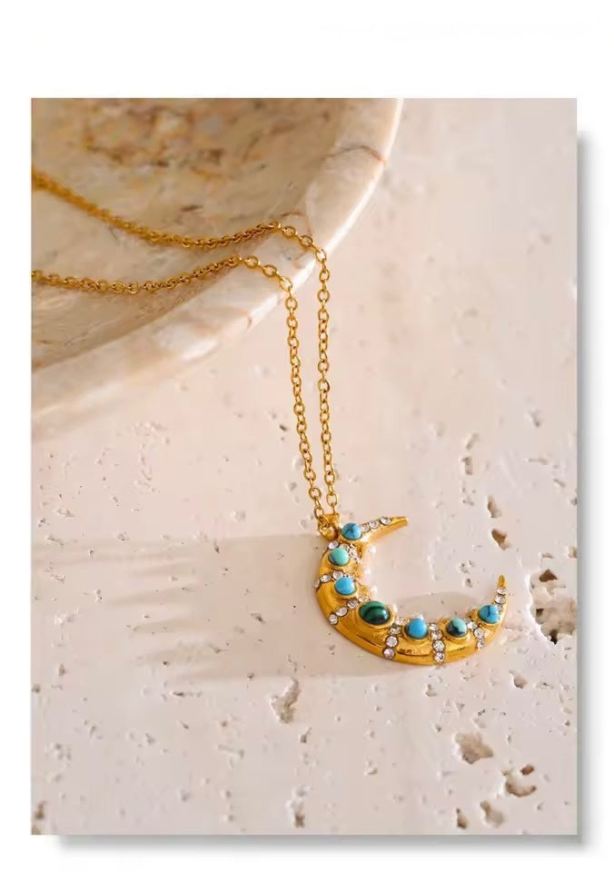 Mini Gold Gemstone Necklace