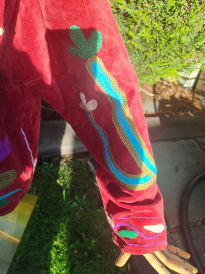 Wanderlust velvet jacket - cactus Red 