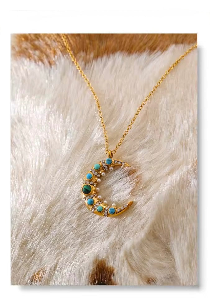 Mini Gold Gemstone Necklace