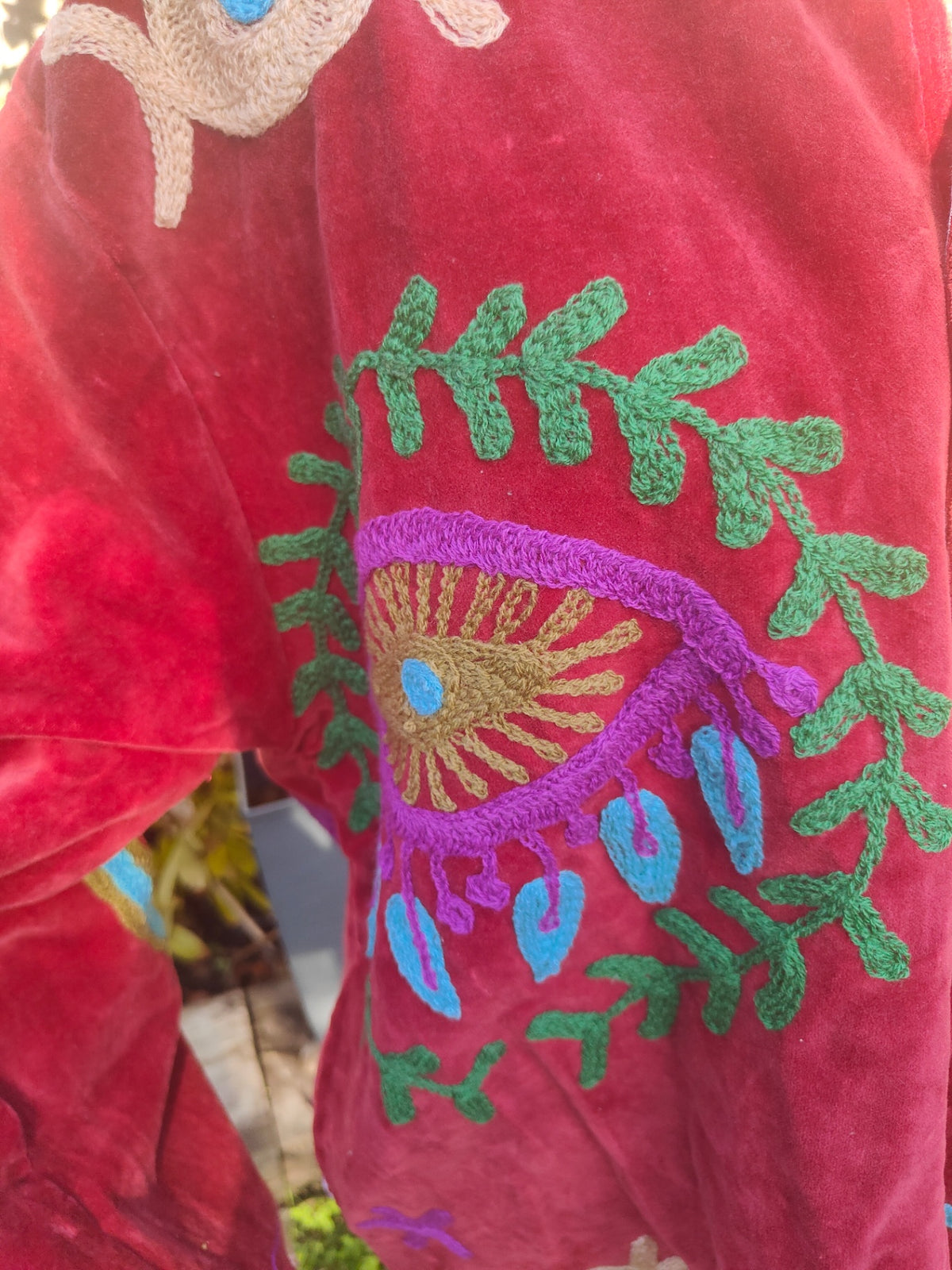 Wanderlust velvet jacket - cactus Red 