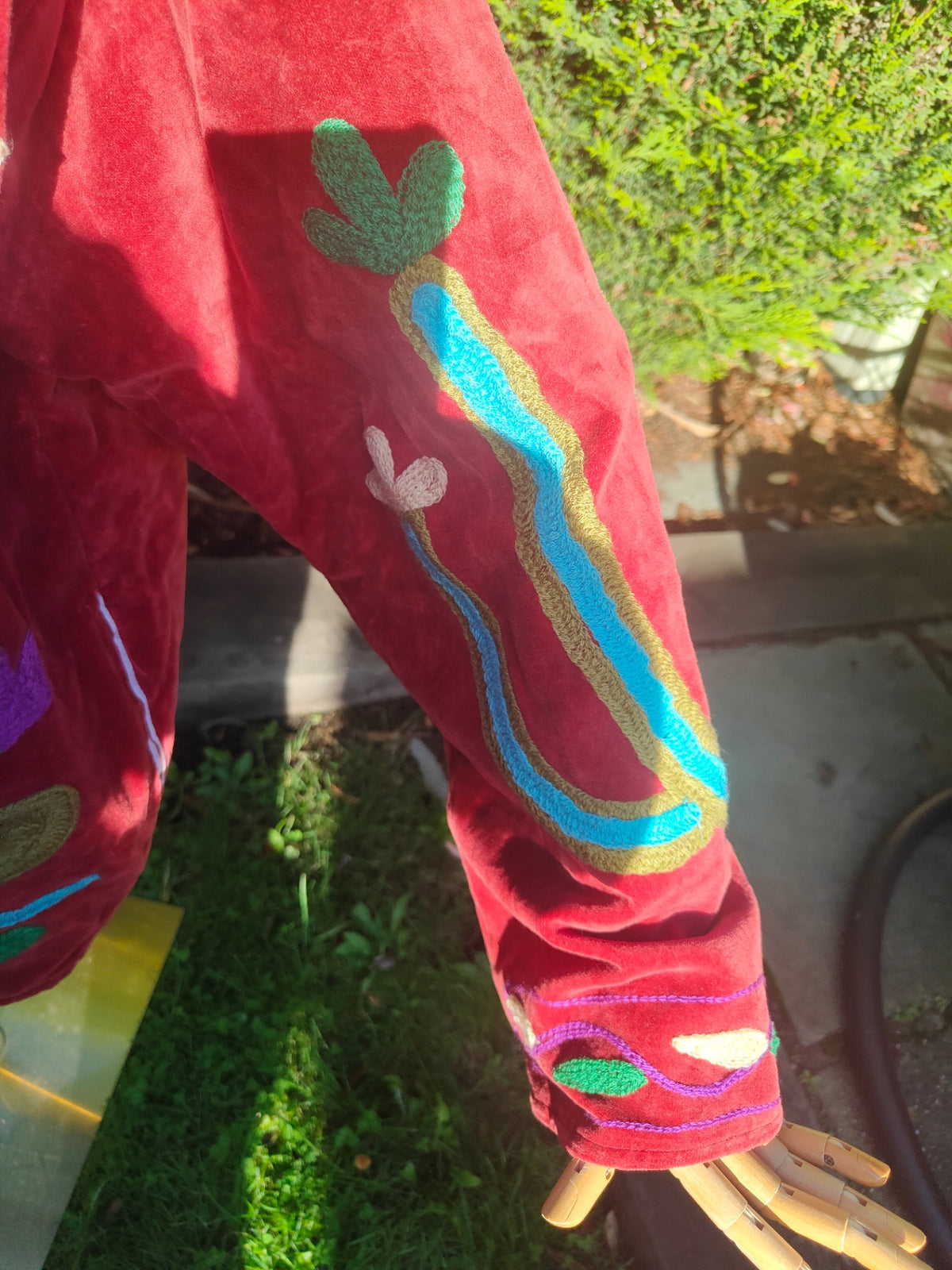 Wanderlust velvet jacket - cactus Red 