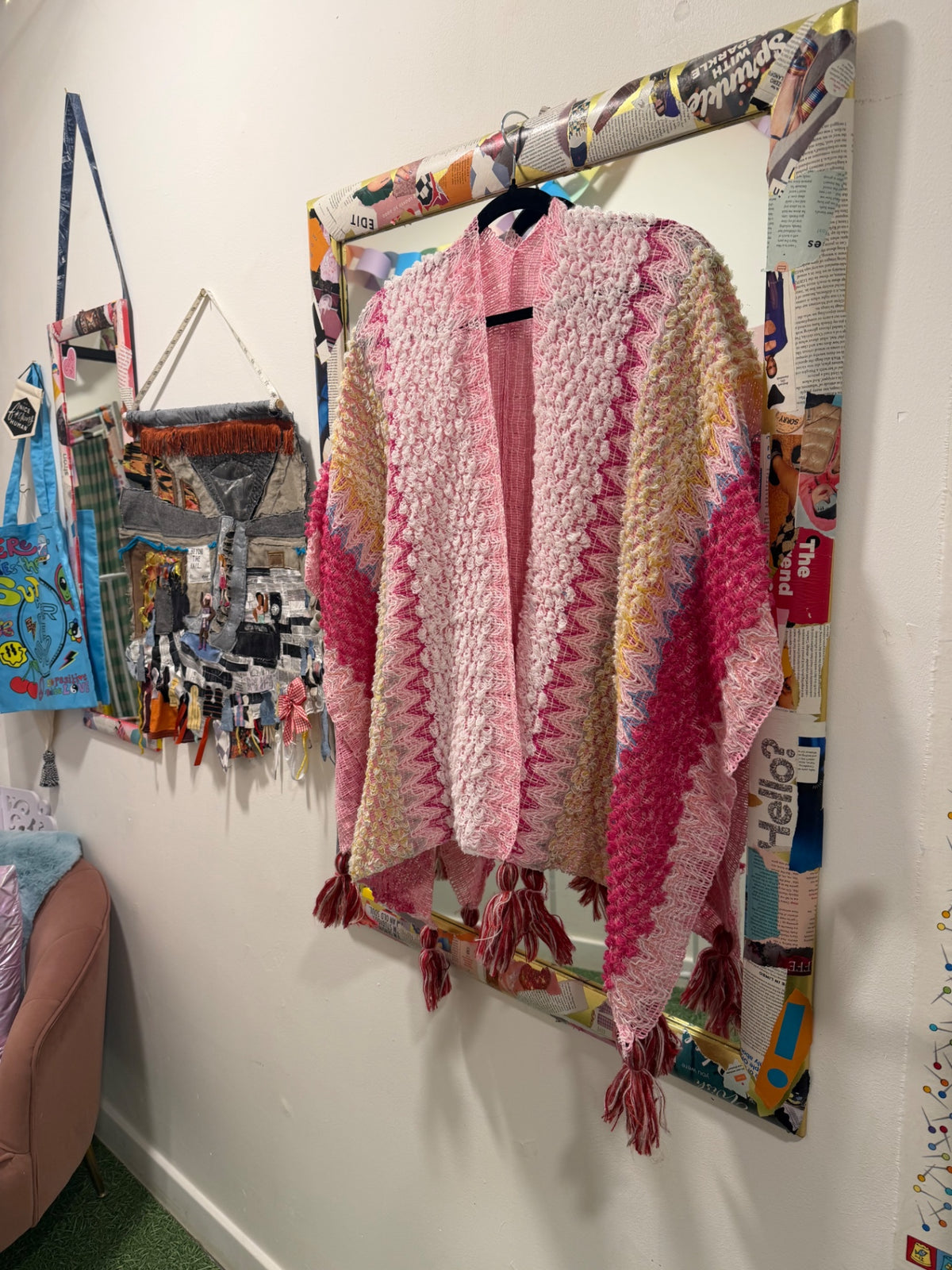  Pinks Tassel Shawl